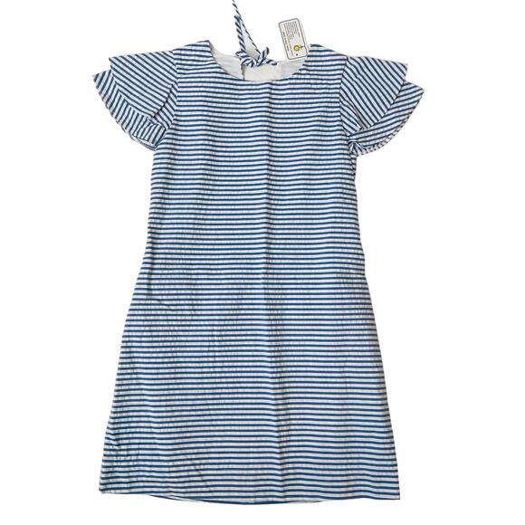 NWT Florence Eiseman Size 12 Seersucker Flutter Sleeve Dress - Picture 1 of 6